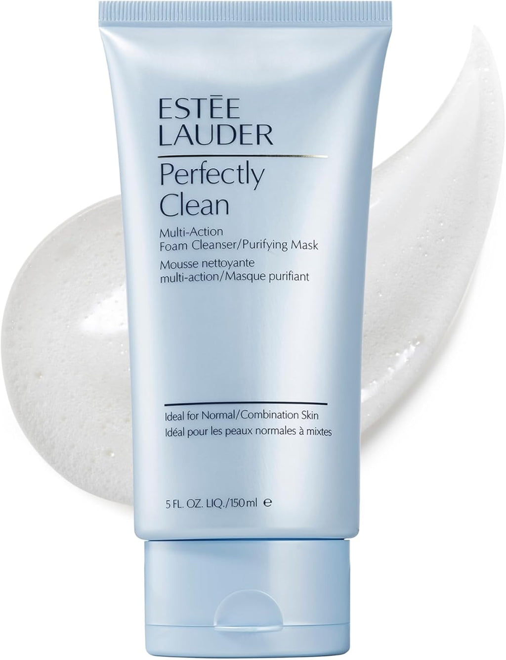 Estée Lauder Perfectly Clean Multi-Action Foaming Face Cleanser/Purifying Face Mask for Normal/Combination Skin, 150 ml