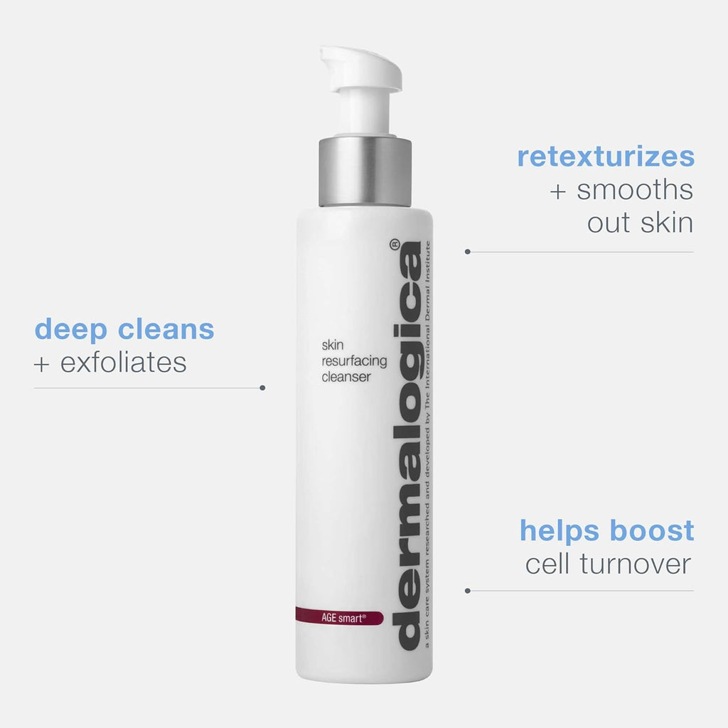 Dermalogica Skin Resurfacing Cleanser - Dual-Action Anti-Aging Exfoliating Face Wash and Cleanser - Smoothes Skin with Lactic Acid, 150ml