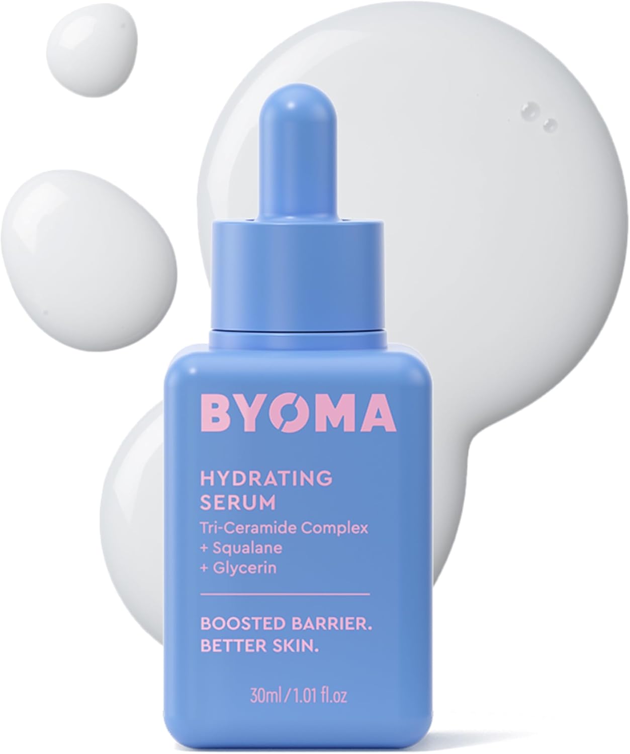 BYOMA Hydrating Serum (30ml) Moisturising Face Serum with Squalane and Ceramides for Glowing, Dewy Skin - Deep Hydration and Barrier Support