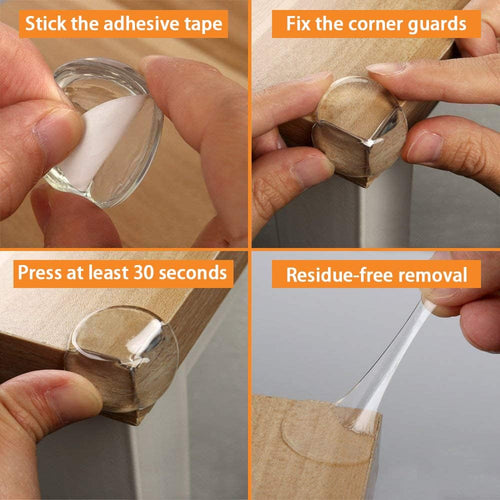 10Pcs Corner Protectors for Kids, Thicker Strong Adhesive Baby Safety Corner Guards, Table Corner Protectors for Kids Furniture Against Sharp Corners