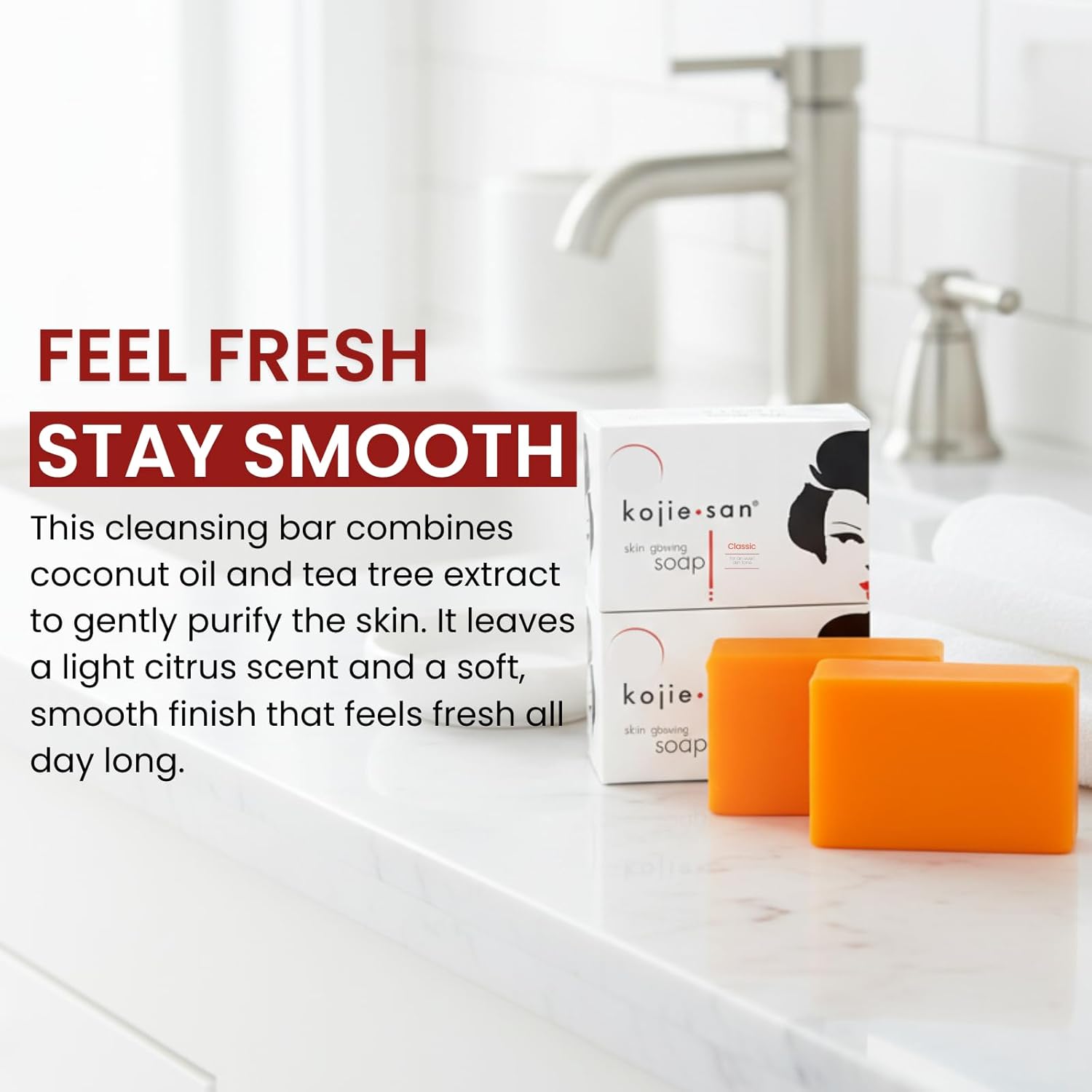 Kojie San Skin Lightening Kojic Acid Soap 135g, 2 Pack by Kojie San