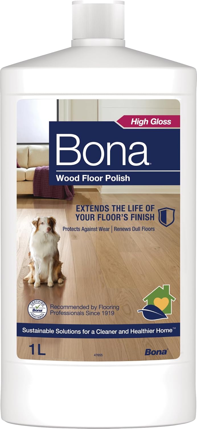 Bona Wood Floor Polish - Protect & Maintain - Gloss Finish - 1 Litre