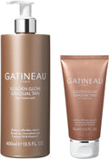 GATINEAU Golden Glow Gradual Tan - 400ml + 75ml, Self Tan Lotion + 2 in 1 Body Moisturiser, Easy Application, Coconut Oil & Vitamin E, Buildable Natural Tan, Dermatologist Tested & Cruelty Free