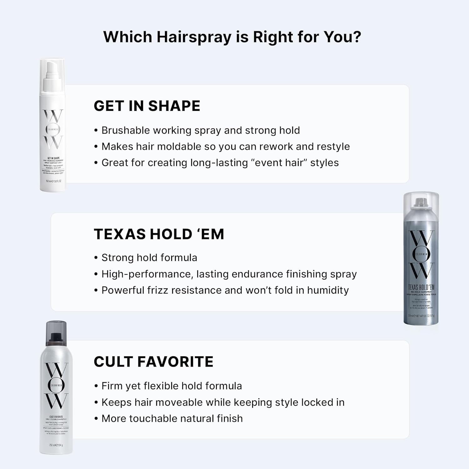 COLOR WOW Get In Shape Non-Aerosol Hairspray – Flexible, Strong Hold with Glossy Finish | Heat Protection + Touchable Control | No Dulling or Yellowing on Colour-Treated Hair