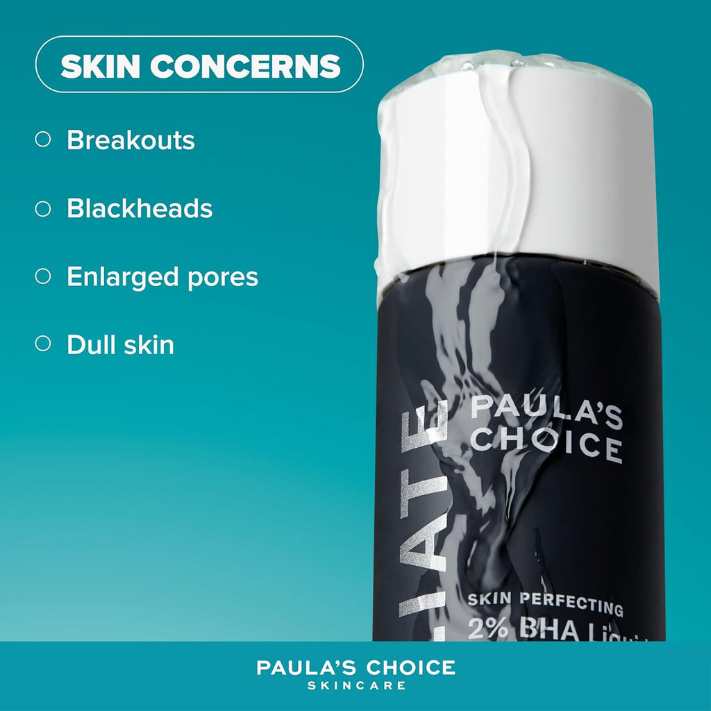 Paula's Choice SKIN PERFECTING 2% BHA Liquid Exfoliant - Face Exfoliating Peeling Fights Blackheads & Enlarged Pores - for a Healthy Glow - with Salicylic Acid - Combination & Oily Skin - 118 ml