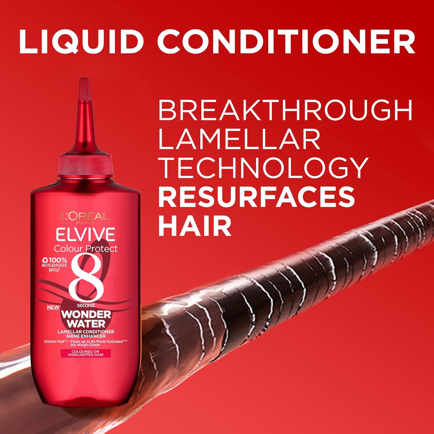 L'Oréal Paris Wonder Water, Liquid Hair Conditioner by Elvive Colour Protect 200ml