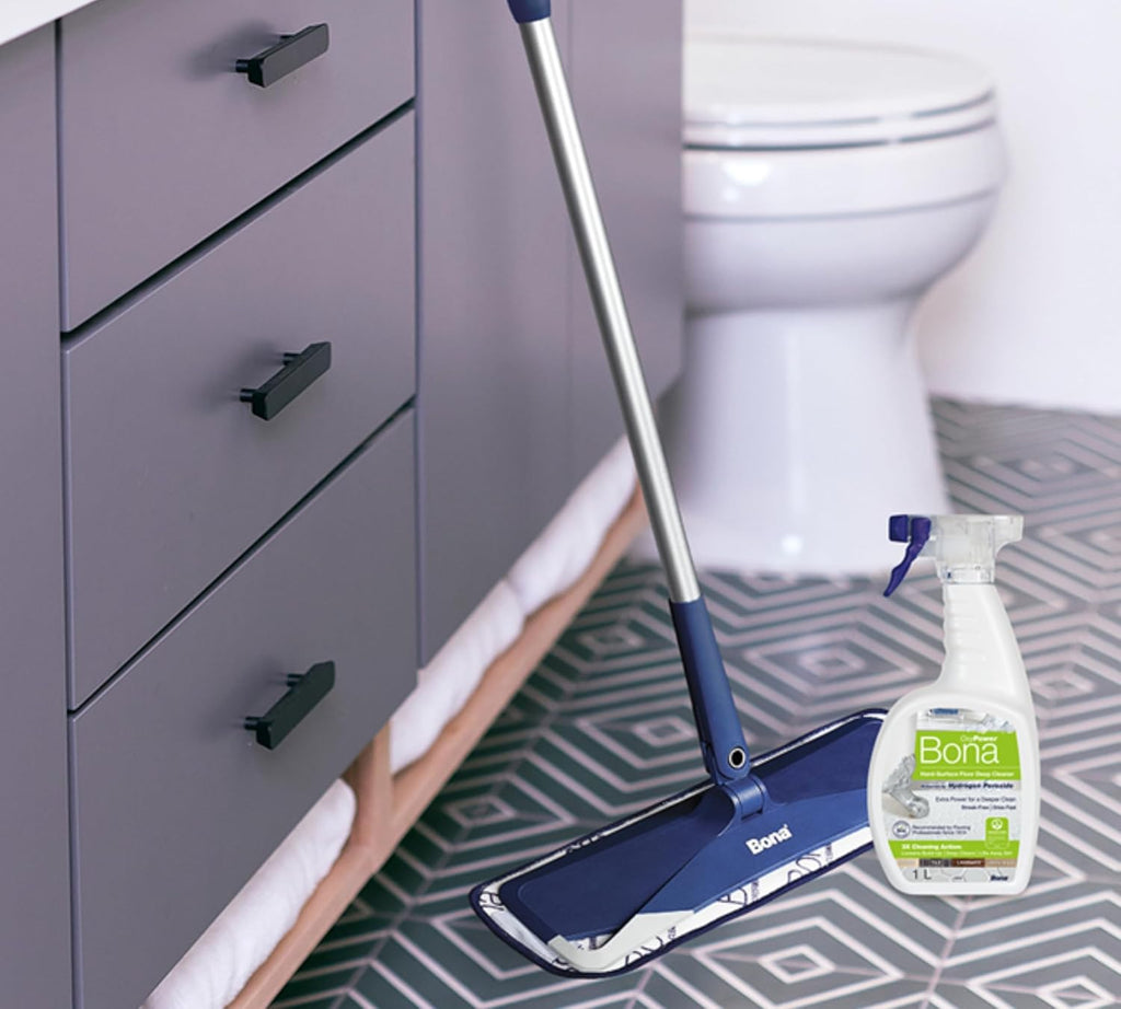 Bona OxyPower Hard-Surface Floor Cleaner Liquid, Bona Floor Cleaner for Stone, Tile, Laminate, LVT Floors, 1 Litre Spray Bottle