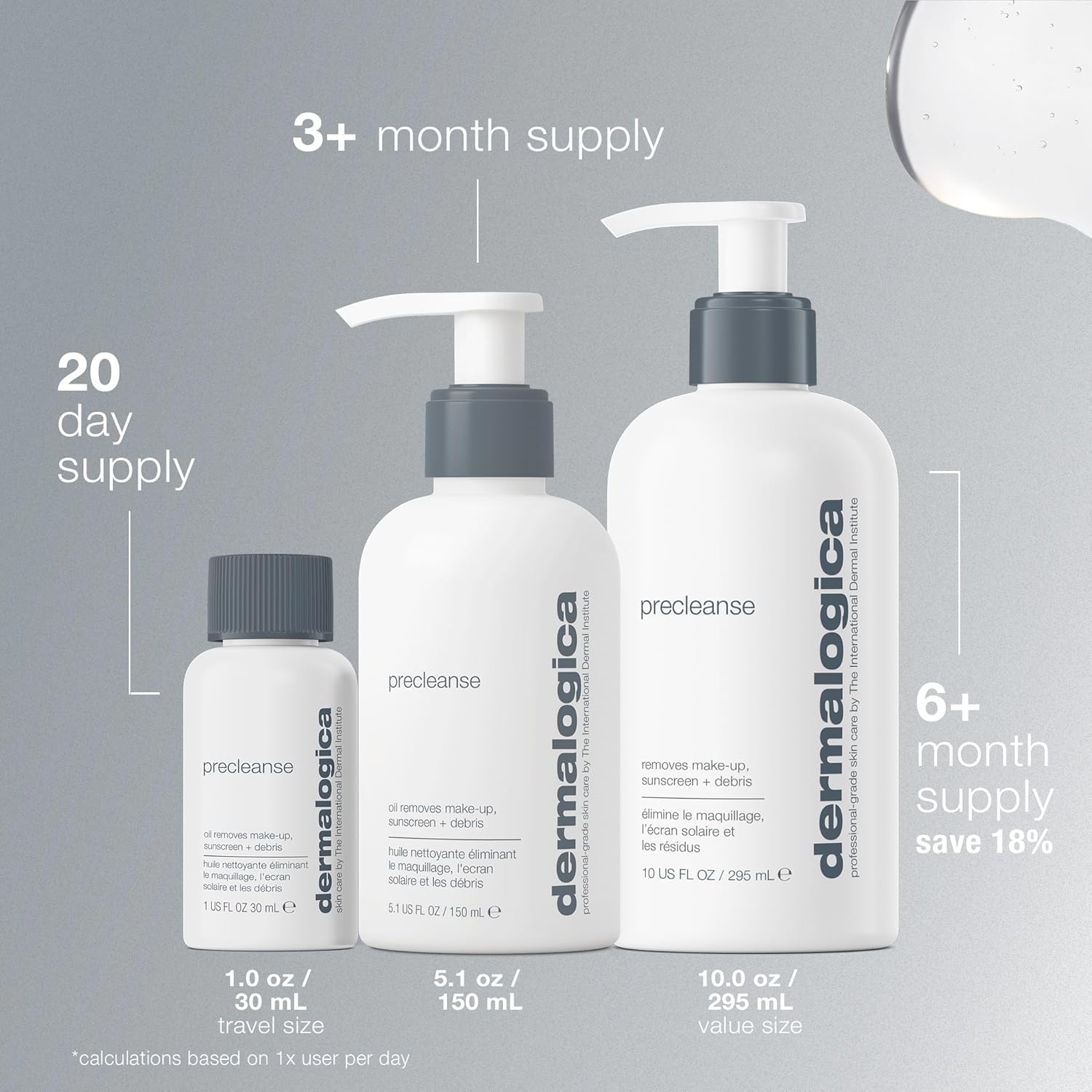 Dermalogica Precleanse Oil Cleanser - Deep-Cleansing Makeup Remover for Face - First Step Double Cleanse That Melts Waterproof Makeup, Sunscreen & Pollution