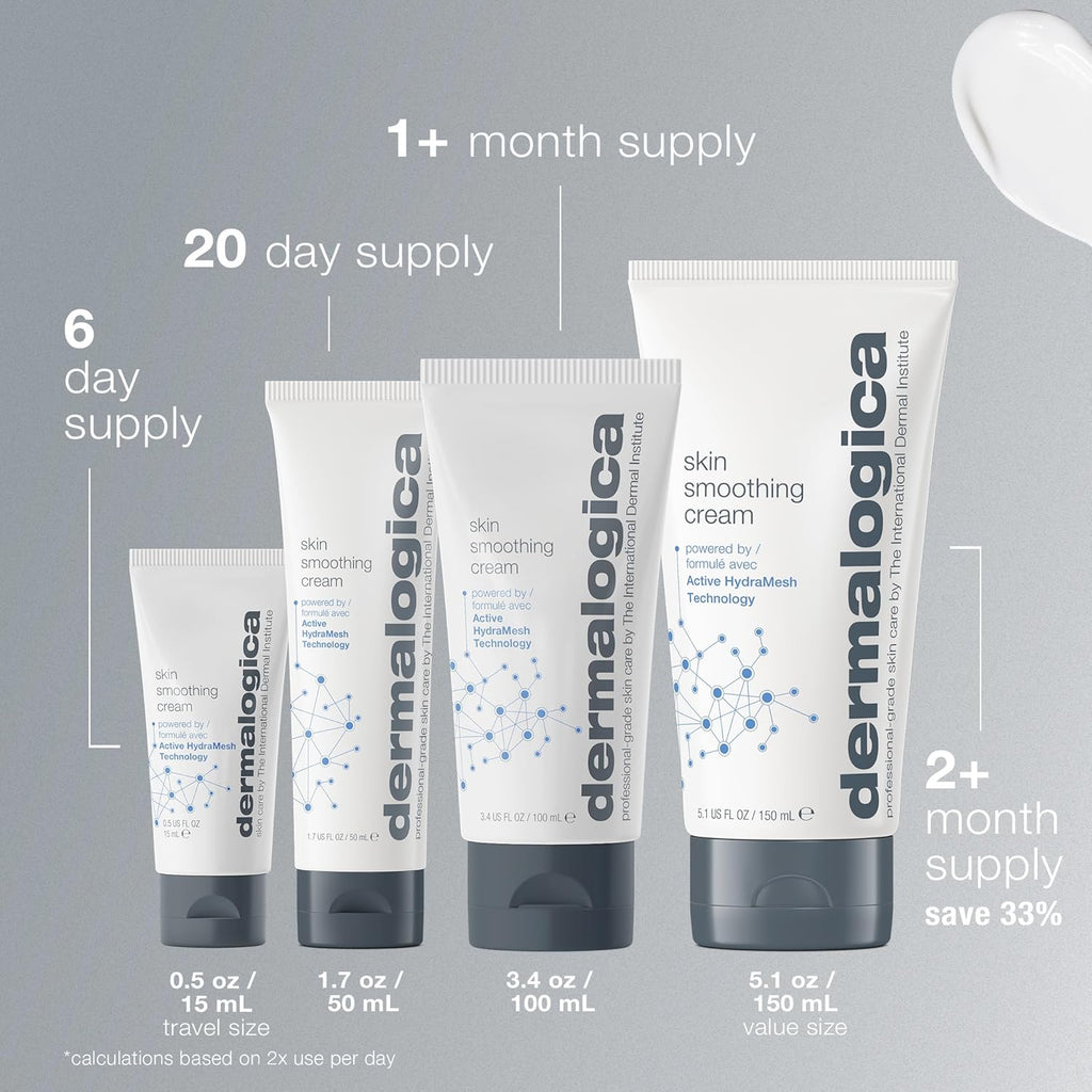 Dermalogica Skin Smoothing Cream - Face Moisturiser with Vitamin C and Vitamin E - Infuses Skin with 48 Hours of Continuous Hydration