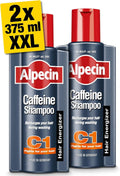 Alpecin Caffeine Shampoo C1 2x 375ml | For Stronger and Thicker Hair | Natural Hair Growth Shampoo for Men | Made in Germany