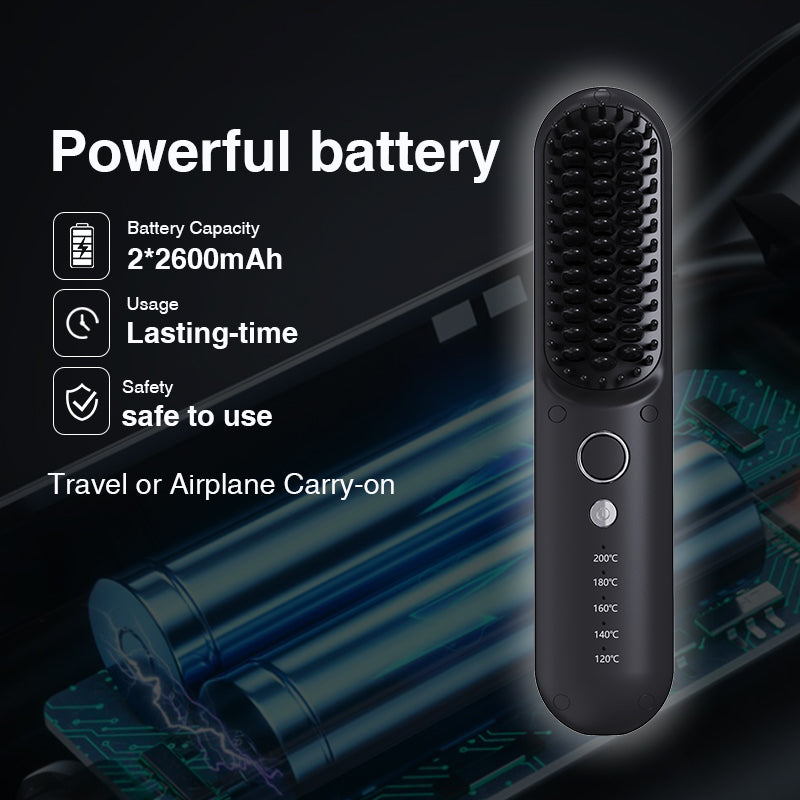Mini Portable Hair Straightening Brush